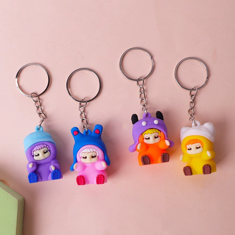 Keychain for students, toy, doll with accessories