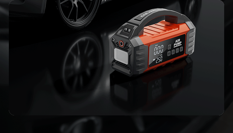 Car-mounted air pump and emergency power supply all-in-one device, portable tire inflator, battery jump starter power bank