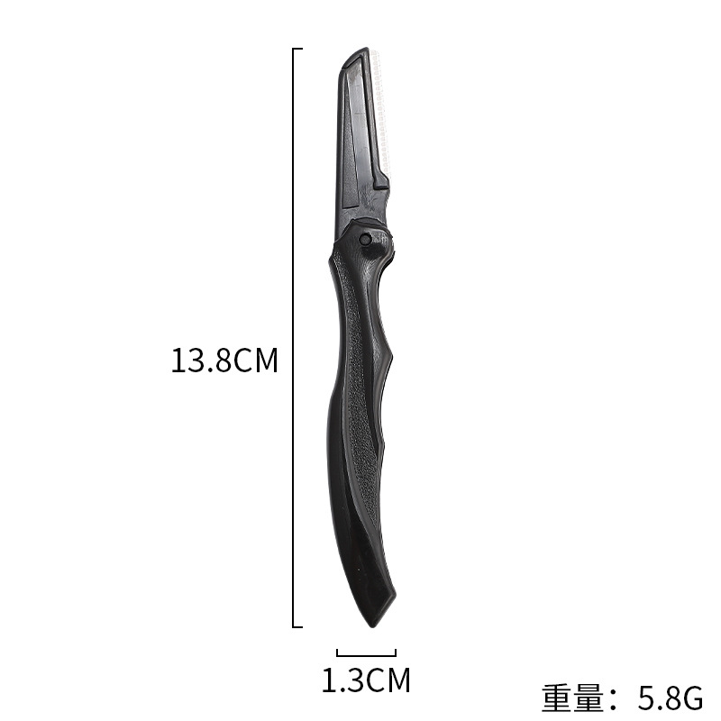 Cuchillo de cejas de media luna, raspador de cejas con malla protectora, cuchillo de cejas de corte, herramientas de cejas de corte, caja de mujeres, cuchilla de cejas de corte, 100 piezas por caja