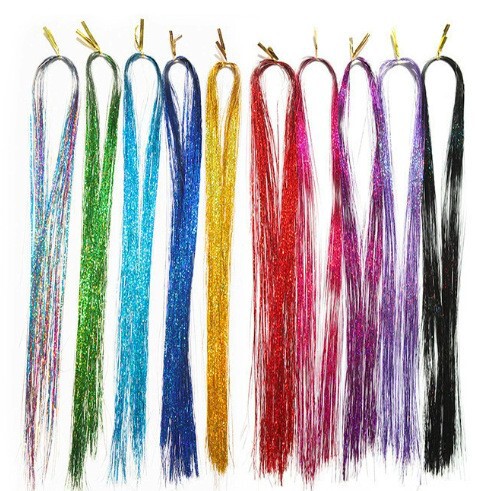 Wig with Glitter Gold Threads, Laser Metallic Hair Extensions, Braided Hair, Christmas Glitter Hair Strands, Women's Laser Hair Strands Wig with Glitter Gold Threads, Laser Metallic Hair Extensions, Braided Hair, Christmas Glitter Hair Strands, Women's Laser Hair Strands