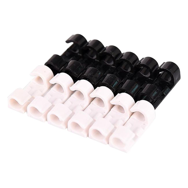 Organizador de cable autoadhesivo clip fijo clip de cable Cable de almacenamiento de cable clip de cable fijo 20 pack