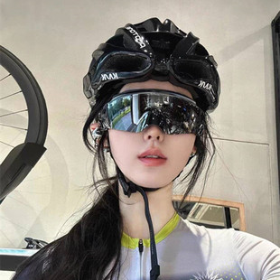 European and American Retro Style Oversized Frame Sunglasses for Women Outdoor Sports Mountaineering Skiing and Cycling Anti-Uv Sunglasses