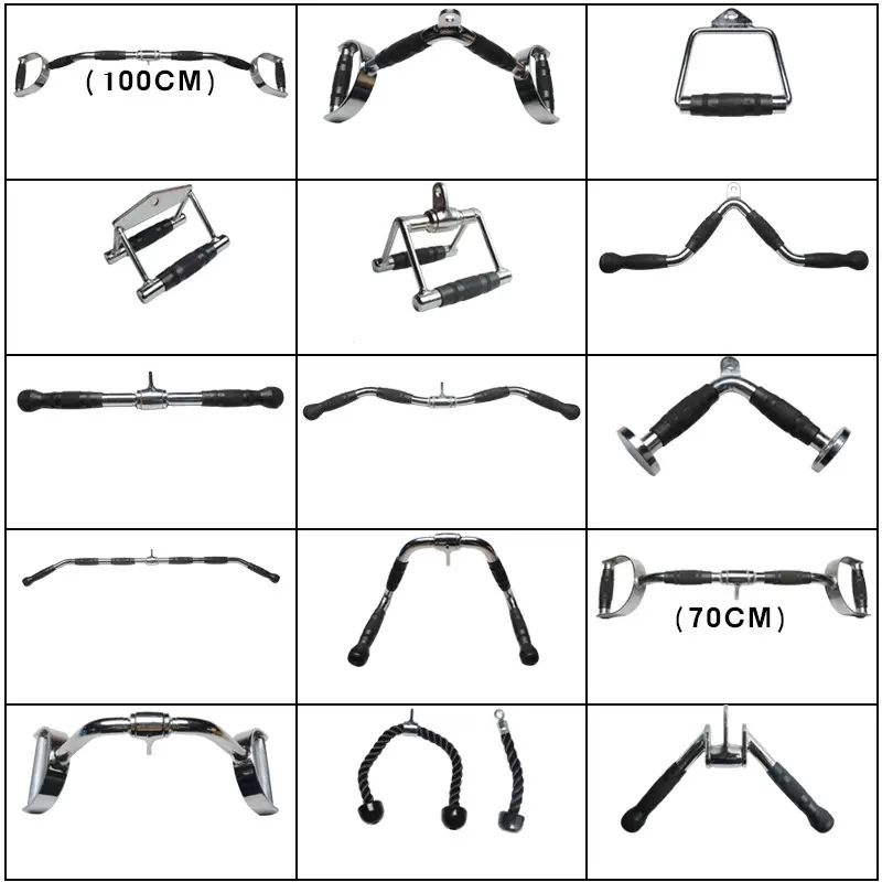 高位下拉把手力量拉力绳练背大小飞鸟健身房器材龙门架配件拉力杆