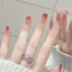 Mochi Paste Blush Nail Tabs 2023 New Style Wearable Nails Wholesale Charm Nail Stickers Simple and Elegant Nail Tabs