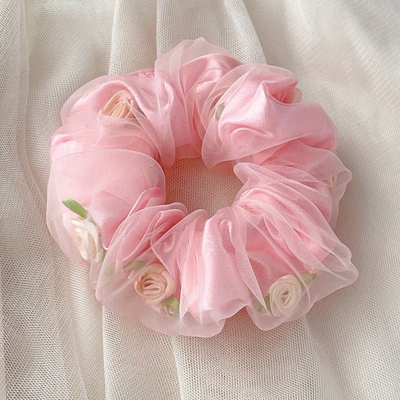 더블 레이어 거즈 핑크 [작은 꽃 포함]