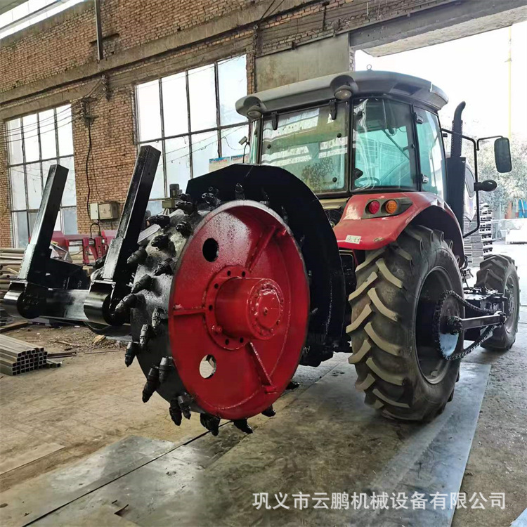 线缆铺设链条圆盘开沟机马路路沿石轮盘式开槽机果园大棚挖槽机