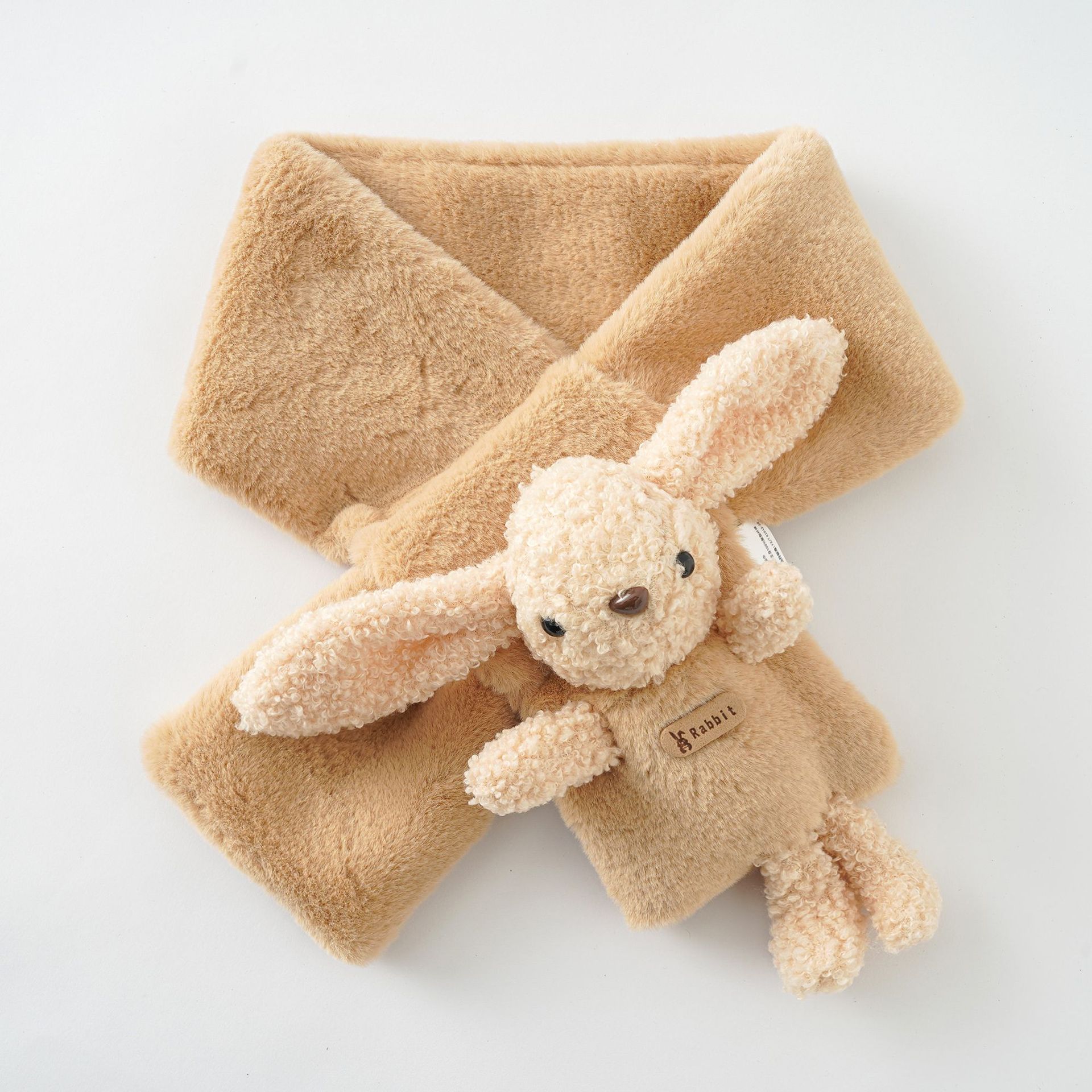 Bufanda para niños Linda felpa Corea del Sur nuevos niños y niñas de dibujos animados bufanda de muñeca de moda Otoño e Invierno cálido bufanda cruzada