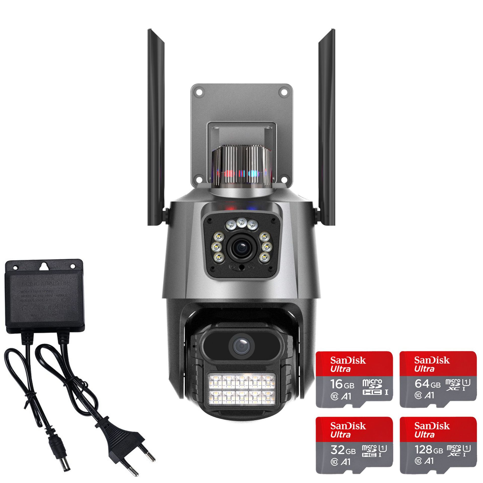 Icsee Xiongmai p11 binocular bola de enlace cámara de vigilancia de doble lente máquina de bolas WiFi al aire libre impermeable al aire libre