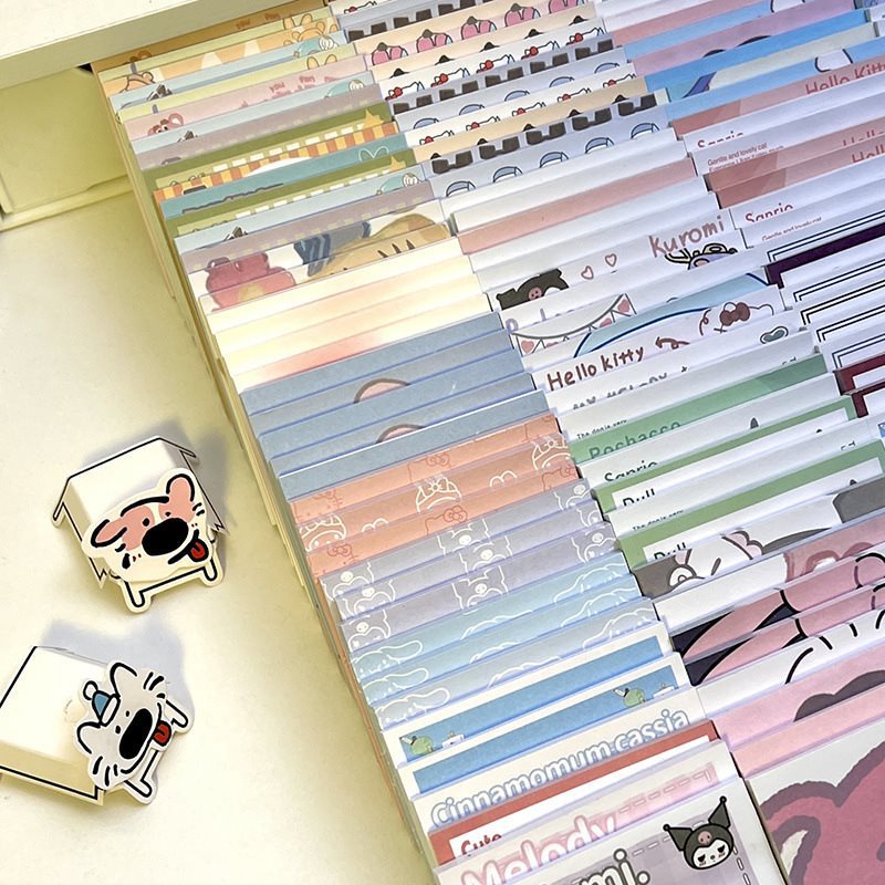 处理便利贴有粘性可爱创意高颜值少女心便宜卡通学生学习留言|undefined