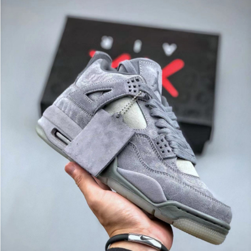 莆田靴工場卸売会社レベル AJ4 電気メッキグレーミリタリーグリーングレーウサギジョー 4 クロスボーダースポーツ男性と女性のブルーシューズ|undefined