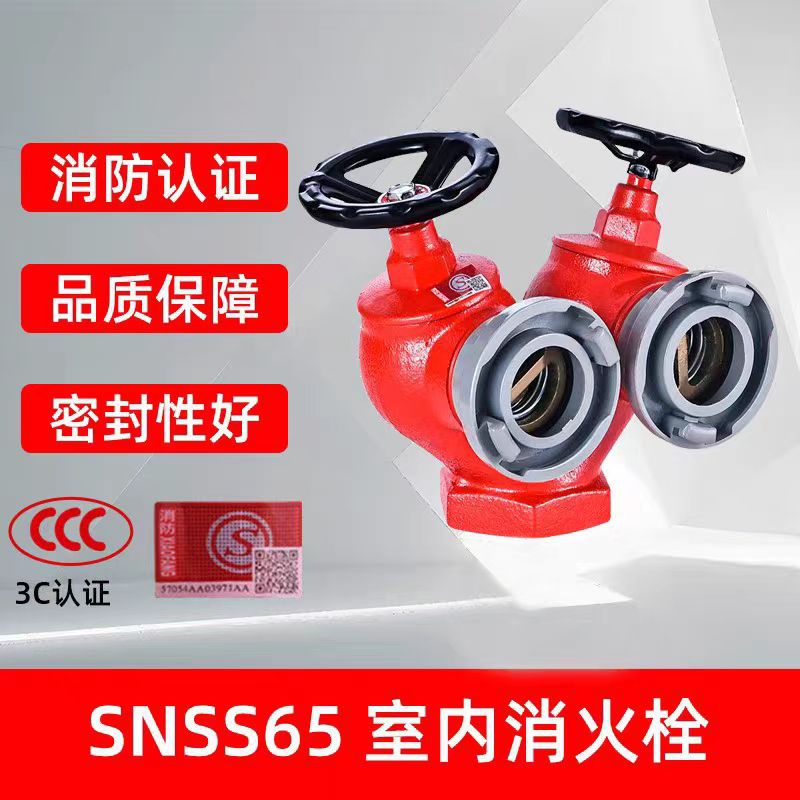 颖杰消防DN80双阀双出口室内消防栓SNSS65双阀消火栓双开关消防栓