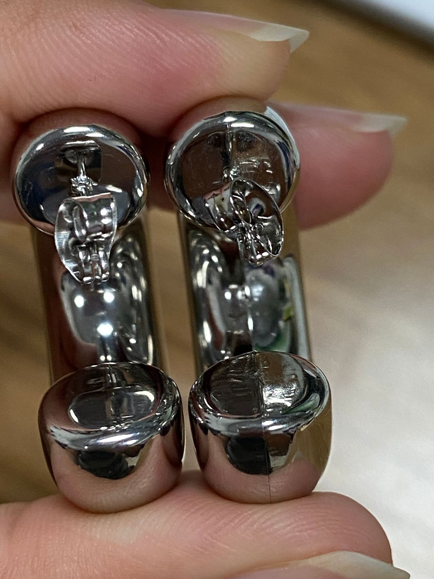 11g Weight 1 Pair Simple Style Geometric Plating 304 Stainless Steel Gold Plated Stainless Steel Earrings