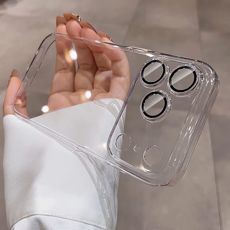 适用苹果17PROMAX手机壳PC电镀玻璃镜头膜iPhone16全包防摔保护套|undefined