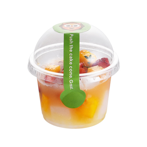 Pudding cup with lid disposable PP plastic double-skin milk turtle paste yogurt jelly pudding powder white jelly dessert
