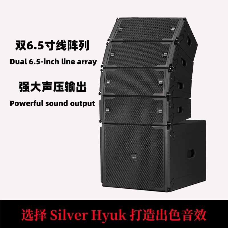 Equipo de audio de escenario Altavoz de matriz de línea pequeña dual de 6,5 pulgadas Altavoz profesional de alta gama Audio de marca