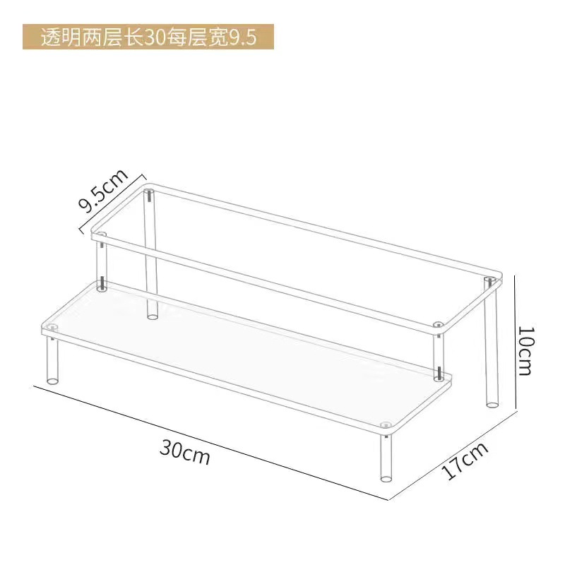 Acrílico de tres capas hechas a mano muñeca burbuja Matt Doll Jasmine cosméticos trapezoidal cartera joyería soporte de exhibición