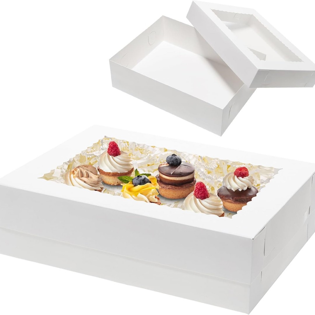 Caja de brownie, caja de embalaje de nieve, caja de muffin, caja de pastel de papel, caja de pastel de tarta