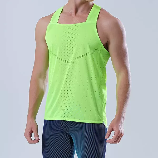 Sports Running Vest Men's Summer Quick-Drying Top Marathon Competition Racing Fitness Sports Student Track and Field Training Clothing