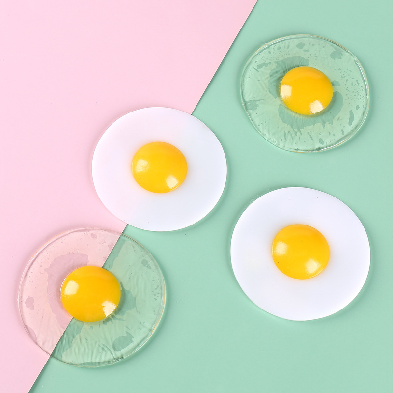 Simulation egg poached egg Pinch music fried egg adult vent decompression toys soft rubber stretch toys