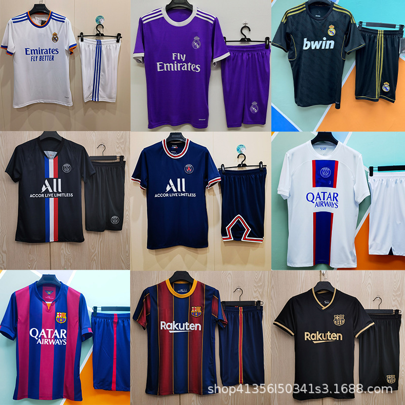 18-19/23-24 Paris Real Madrid Barcelona Club Suit Football Uniform Wholesale Jersey Sports Customized Cross-Border