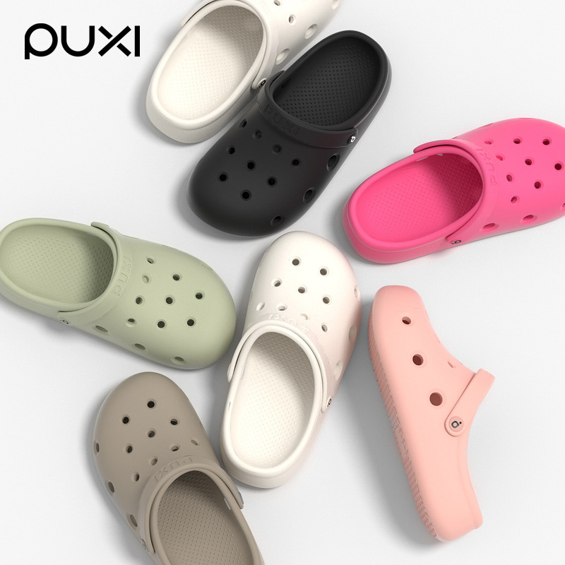 Puxi New Cave Shoes Women's Summer Wear Height-increasing Thick-soled Non-slip Deodorant Baotou Student's Outdoor Beach Sandals