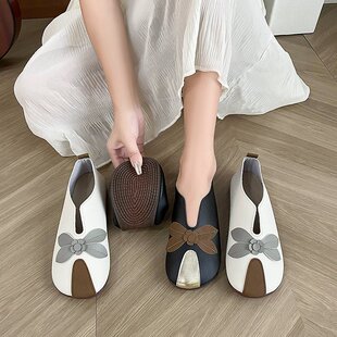 Cross-border Amazon AliExpress New Fashion Ethnic Style Flat Casual Shoes plus size Foreign Trade Mother Women's Shoes