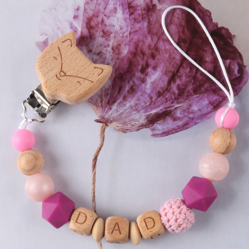 INS New Beech Silicone Pacifier Chain Anti-drop Chain Molar Chain Amazon Pacifier Chain Baby Products