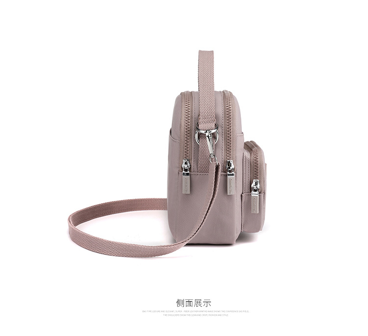 2025 New fashionable and trendy single-shoulder bag for women, outdoor casual, mobile phone key, coin purse, water-resistant nylon bag undefined