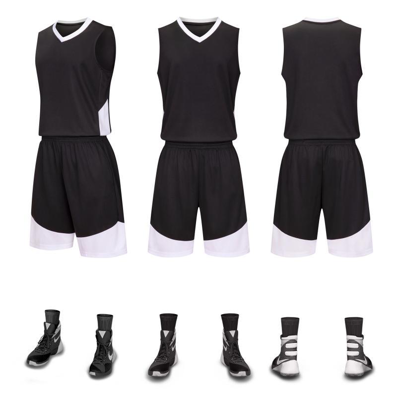 Juego de ropa de baloncesto para niños y niñas, ropa de entrenamiento juvenil, uniformes universitarios, manga ultra corta se puede imprimir A86