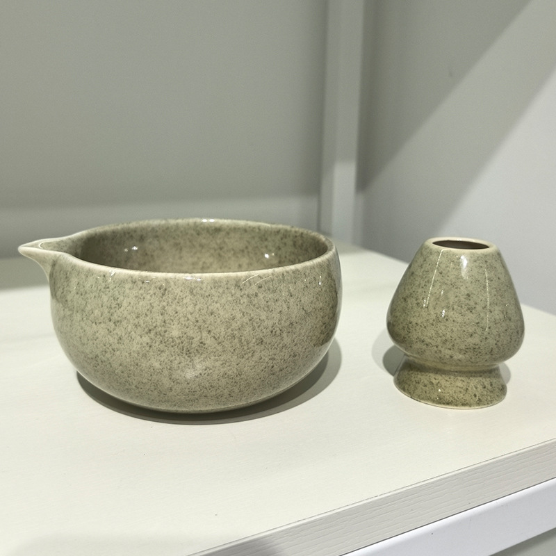 口付き抹茶ボウル、陶器製日本抹茶ボウル、抹茶ツール、茶筅、宋代茶セット、大腹ボウル|undefined