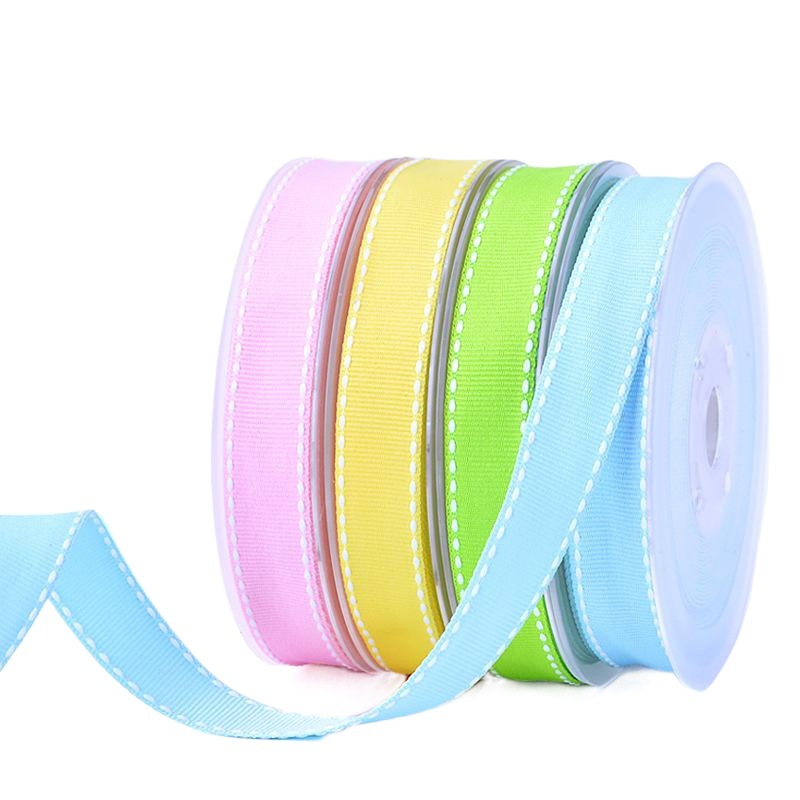 Cinta de doble cara con hilo, 49 colores, cinta para envolver regalos, decoración floral para sombreros, zapatos y ropa, cinta con hilo.