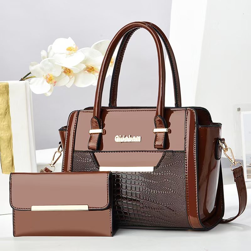 Bolso de mujer de comercio exterior, bolso de mano de moda de alto nivel, bolso de mano de estilo retro europeo y americano, bolso de hombro de tendencia inclinado.