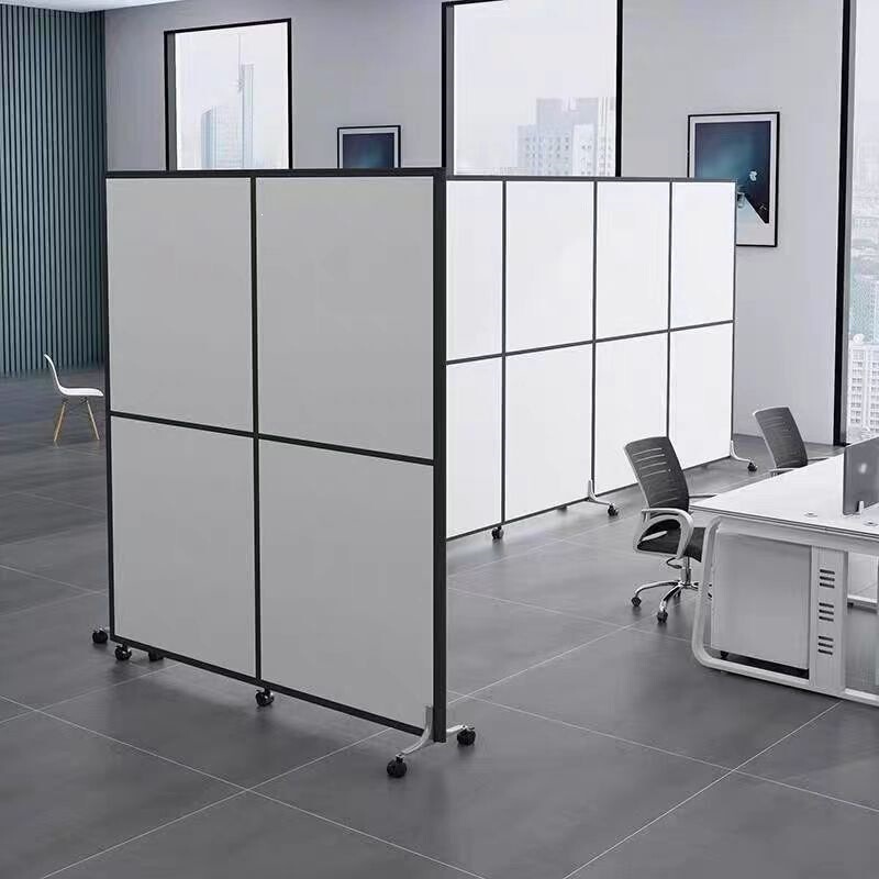 Foldable mobile screen office partition panel wall, simple screen partition with wheels for office Foldable mobile screen office partition panel wall, simple screen partition with wheels for office