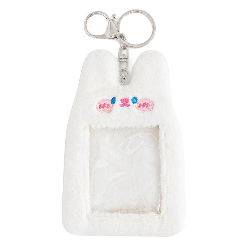 Chica de dibujos animados de felpa titular de la tarjeta Goo estrella persiguiendo chica visual colgante llavero titular de la tarjeta estudiante lindo animal titular de la tarjeta