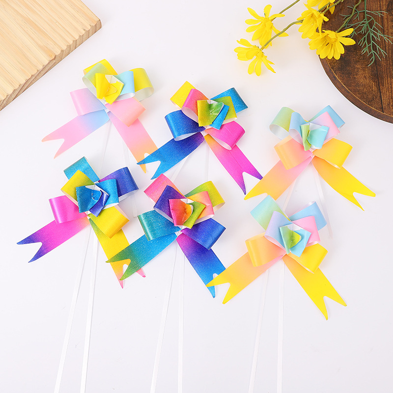 Nuevo 30 colorido decoración de Navidad a mano flor regalo embalaje arco cinta cordón cinta guirnalda