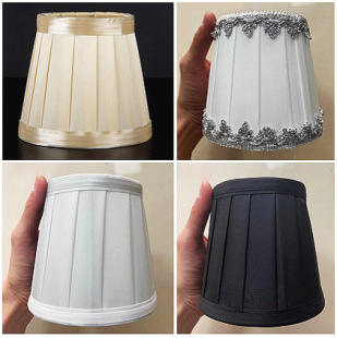Factory direct European chandelier wall lamp lampshade shell accessories creative fold fabric lampshade