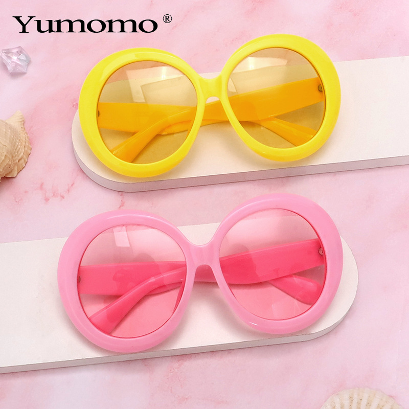 2024 new cross-border trendy sunglasses European and American fashion round large frame sunglasses street photo personalized trendy sunglasses