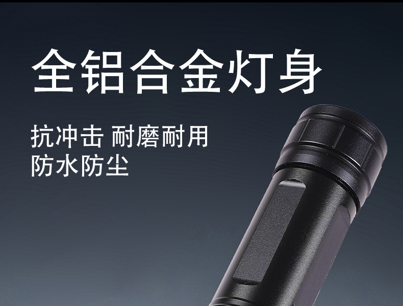 Strong Light Flashlight, Rechargeable, Ultra-Bright, Long-Range Flashlight, Portable, Multi-Functional Outdoor Led Light, Foreign Trade Wholesale