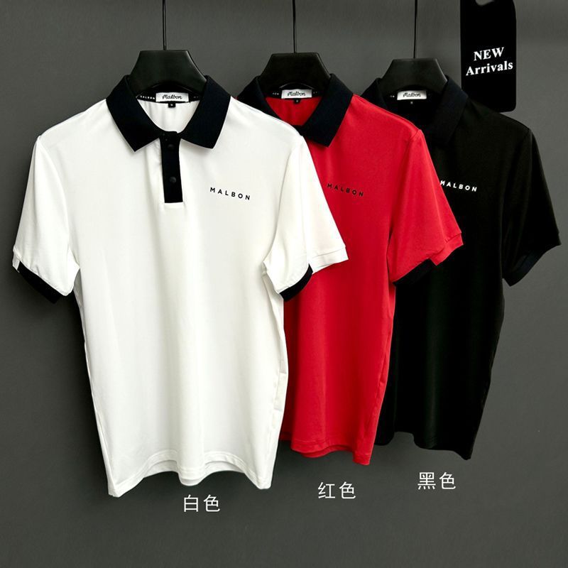 Golf Clothing Men's Pure Color Lapel Short-Sleeved Quick-Drying Sports Polo Shirt Summer Simple Men's T-Shirt Breathable Top