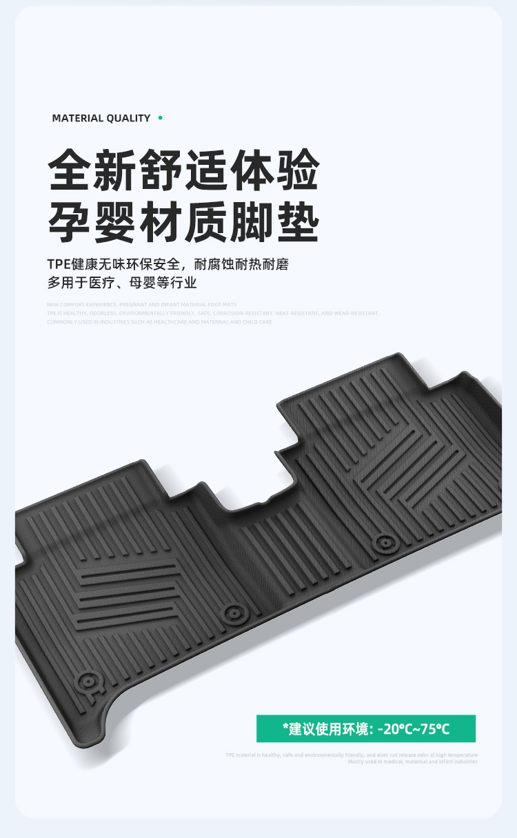 Car Floor Mats TPE for Zeekr X 23-26 + Trunk/Backrest Mat