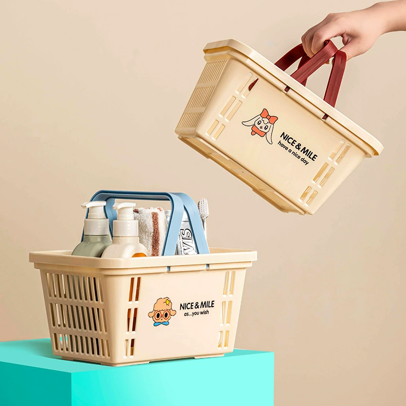 Creamy table handheld storage system, storage basket for elementary school students