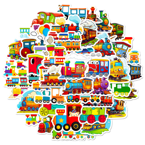 50 Train Headcross Border Hot Selling Guitar Notebook Sticker Self DIY Waterproof Journal Decor Sticker