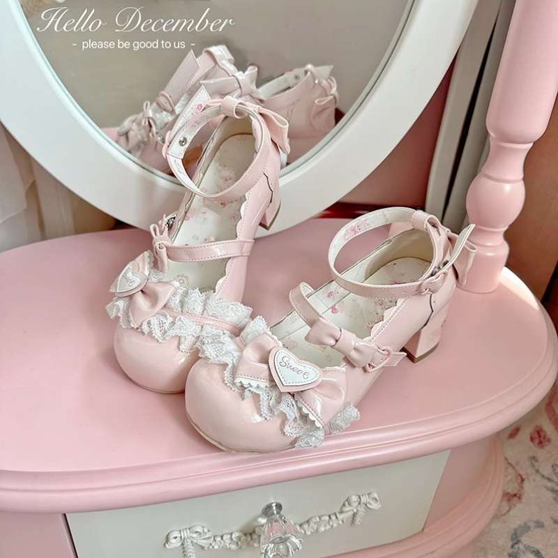 Mary Jane Shoes, Palace Style, Sweet and Cute Lolita Shoes, Lolita Shoes, Low-Heeled Small Leather Shoes, Girl Princess Shoes