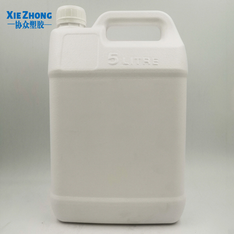 厂家供应 白色加厚5LPE化工塑料桶 5kg酒精消毒液塑料壶 手提桶