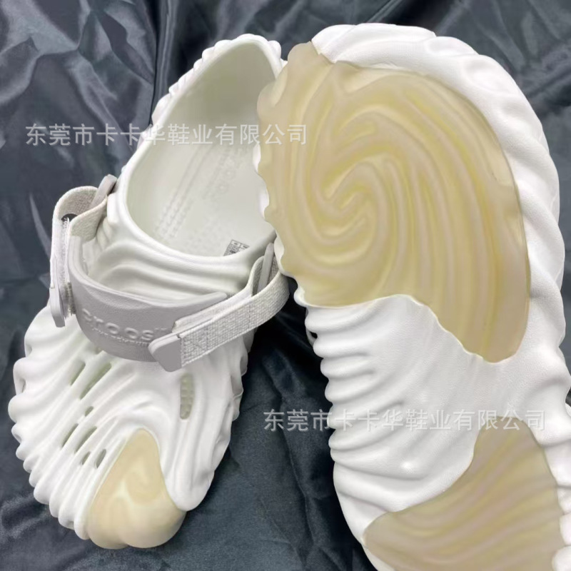 新款夏季激浪指纹洞洞鞋直销防滑男女透气沙滩凉鞋可|undefined