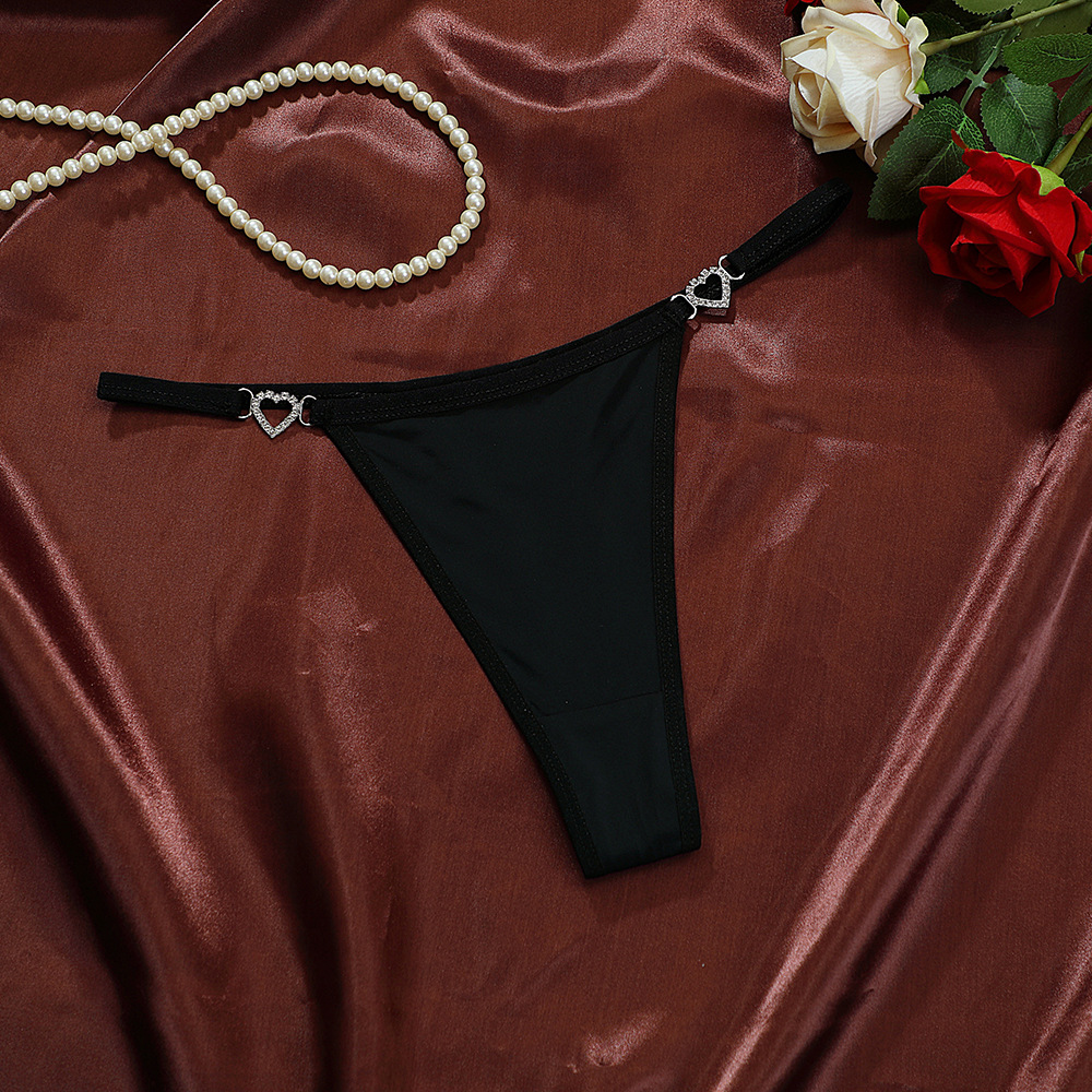 Solid Color Breathable Low Waist Thong Panties display picture 18