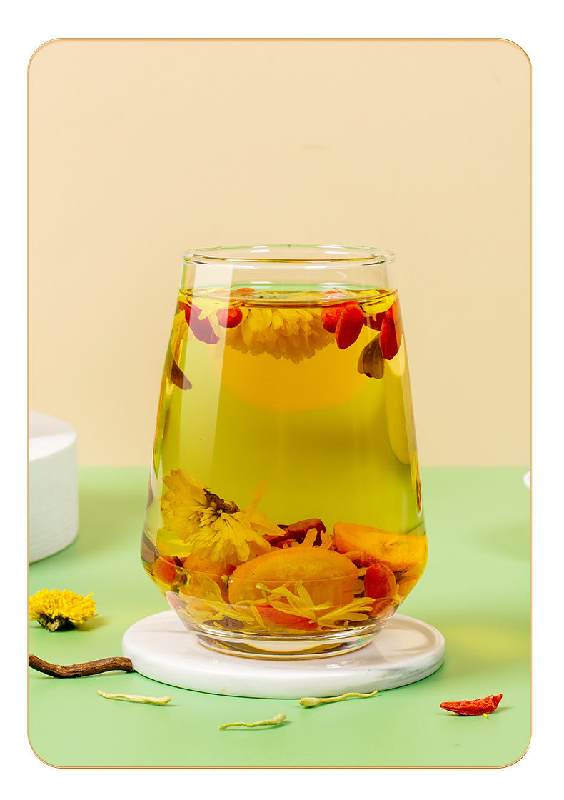Jin Yin Qi Ju Tea 100g Honeysuckle Goji Chrysanthemum Blend Herbal Tea Gift Box key features