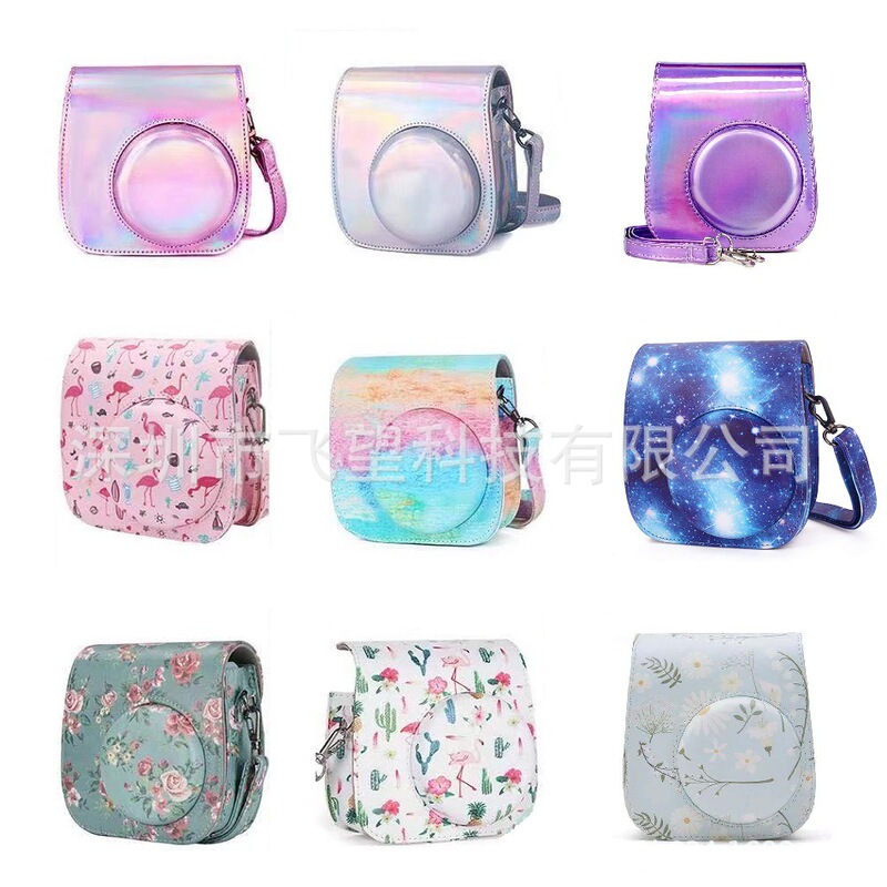 Polaroid Camera Bag Mini 12/11/8/8+/9 Camera Protective Case Storage Bag Leather Case Shoulder Bag
