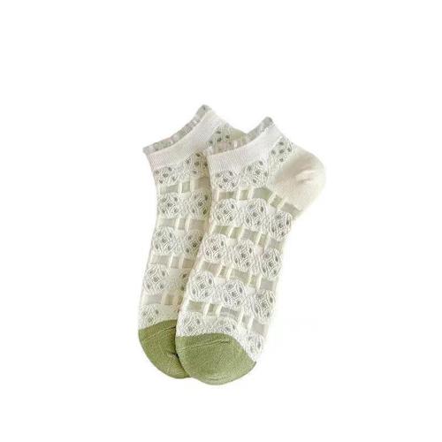 Socks for women in spring and summer Korean style thin socks summer sweat-absorbent breathable invisible socks Japanese sweet floral women's socks