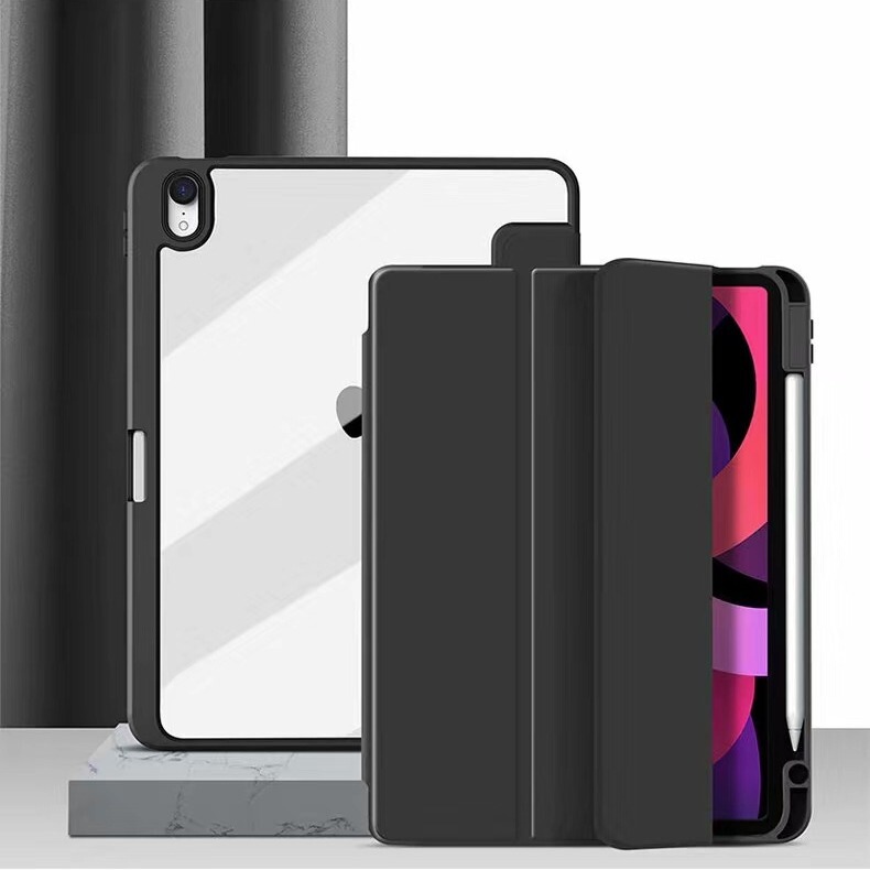 For iPad air4 10.9 Acrylic Protective Cover with Pen Slot 11 Inch pro 12.9 Transparent Leather Case For iPad air4 10.9 Acrylic Protective Cover with Pen Slot 11 Inch pro 12.9 Transparent Leather Case